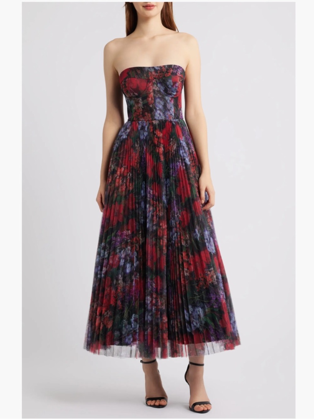 NEW Hutch Alba Pleated Underwire Strapless Cocktail Dress Size 00